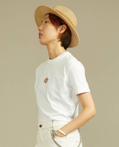  DICKIES - Áo croptop nữ cổ tròn tay ngắn trẻ trung 