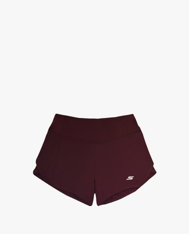  SKECHERS - Quần shorts chạy bộ nữ lưng thun phối logo 