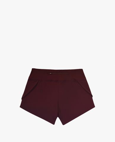  SKECHERS - Quần shorts chạy bộ nữ lưng thun phối logo 