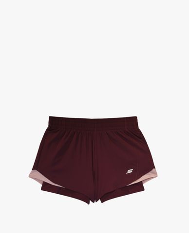  SKECHERS - Quần shorts chạy bộ nữ lưng thun hiện đại 