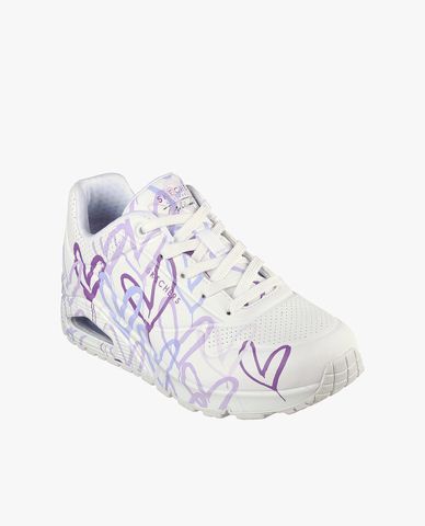  SKECHERS - Giày sneakers nữ cổ thấp Uno Spread The Love 