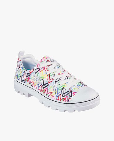  SKECHERS - Giày sneakers nữ cổ thấp Skechers x JGoldcrown Roadies Hashtag Love 