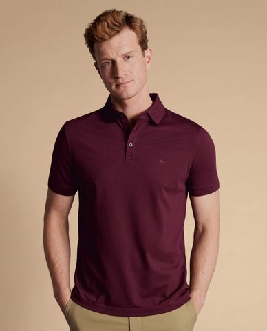 CHARLES TYRWHITT - Áo polo nam tay ngắn bo gấu Tyrwhitt Pique 