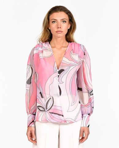  PINKO - Áo kiểu nữ cổ V tay dài Cosquin 