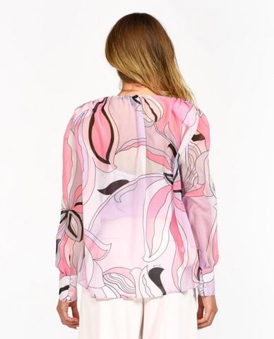  PINKO - Áo kiểu nữ cổ V tay dài Cosquin 