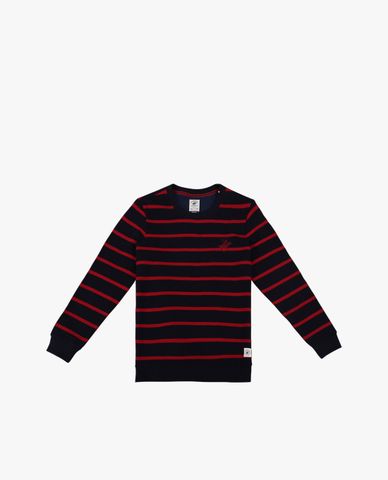  BEVERLY HILLS POLO CLUB - Áo thun nam cổ tròn tay dài kẻ sọc thời trang 