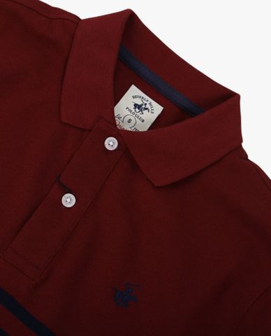  BEVERLY HILLS POLO CLUB - Áo polo nam tay dài kẻ sọc thời trang 