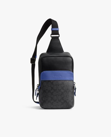  COACH - Túi đeo chéo nam phom chữ nhật phối hoạ tiết monogram 