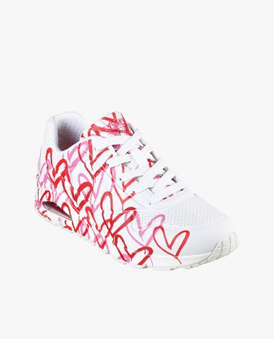  SKECHERS - Giày sneakers nữ cổ thấp Uno Spread The Love 