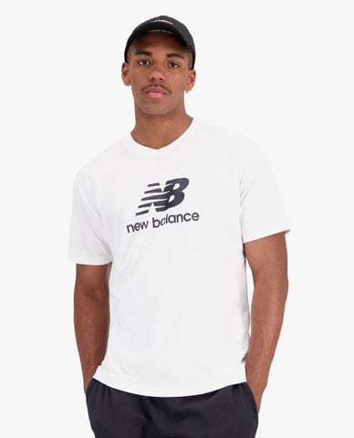  NEW BALANCE - Áo thun thể thao nam cổ tròn tay ngắn Essentials Stacked 