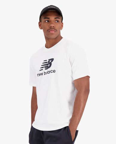  NEW BALANCE - Áo thun thể thao nam cổ tròn tay ngắn Essentials Stacked 