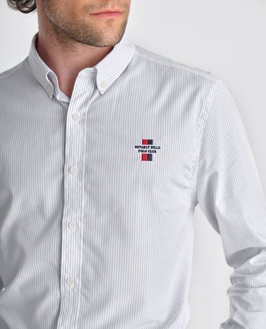  BEVERLY HILLS POLO CLUB - Áo sơ mi nam cổ bẻ tay dài thanh lịch 