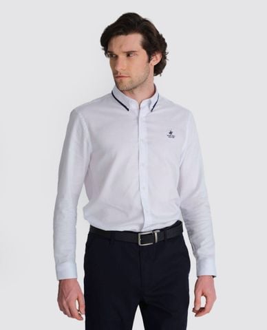  BEVERLY HILLS POLO CLUB - Áo sơ mi nam cổ bẻ tay dài thanh lịch 