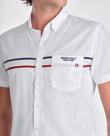  BEVERLY HILLS POLO CLUB - Áo sơ mi nam cổ bẻ tay ngắn phối túi 