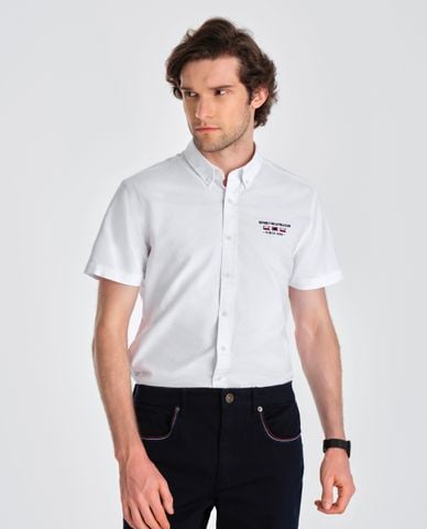  BEVERLY HILLS POLO CLUB - Áo sơ mi nam cổ bẻ tay ngắn trẻ trung 