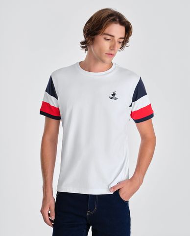  BEVERLY HILLS POLO CLUB - Áo thun nam cổ tròn tay ngắn trẻ trung 