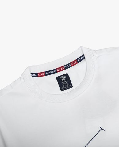  BEVERLY HILLS POLO CLUB - Áo thun nam cổ tròn tay ngắn trẻ trung 