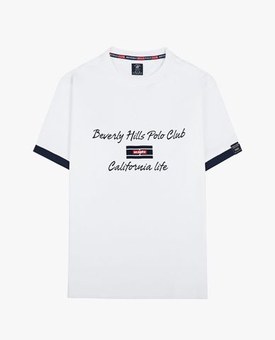  BEVERLY HILLS POLO CLUB - Áo thun nam cổ tròn tay ngắn trẻ trung 