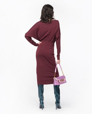  PINKO - Đầm midi cổ thuyền tay dài Bolt 