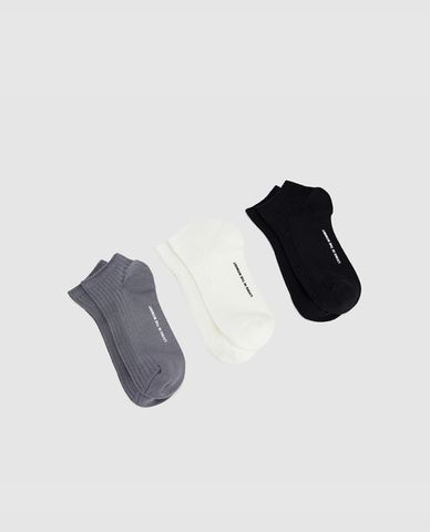  URBAN REVIVO - Set 3 vớ nam cổ thấp hiện đại 