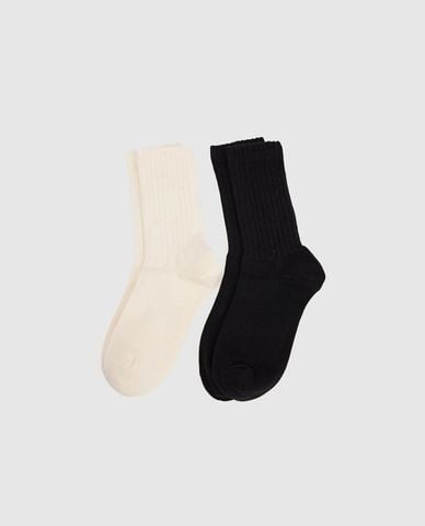  URBAN REVIVO - Set 2 đôi vớ nam cổ cao 