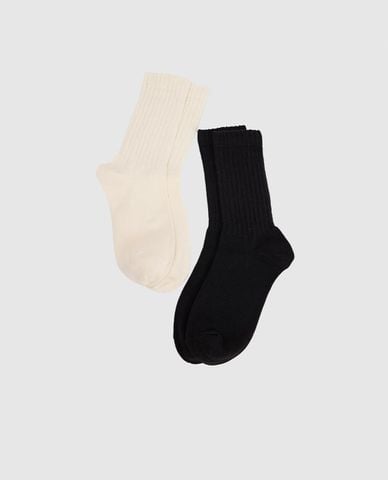  URBAN REVIVO - Set 2 đôi vớ nam cổ cao 