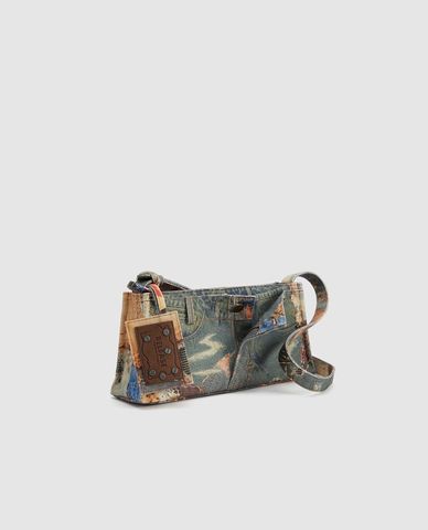  URBAN REVIVO - Túi đeo vai nữ phom chữ nhật Denim 