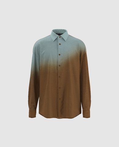  URBAN REVIVO - Áo sơ mi nam cổ bẻ tay dài Two Toned 