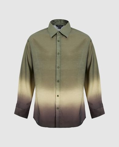  URBAN REVIVO - Áo sơ mi nam cổ bẻ tay dài Printed Button Up Loose 