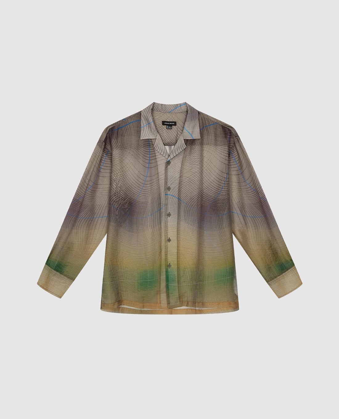 URBAN REVIVO - Áo sơ mi nam cổ bẻ tay dài hiện đại