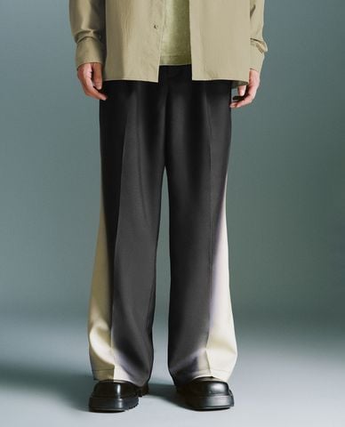  URBAN REVIVO - Quần nam ống rộng loang màu hiện đại 