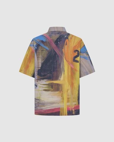  URBAN REVIVO - Áo sơ mi nam cổ bẻ tay ngắn thời thượng 