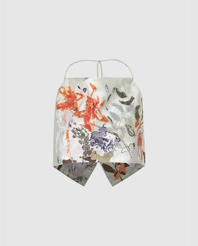  URBAN REVIVO - Áo hai dây nữ cổ vuông hiện đại 