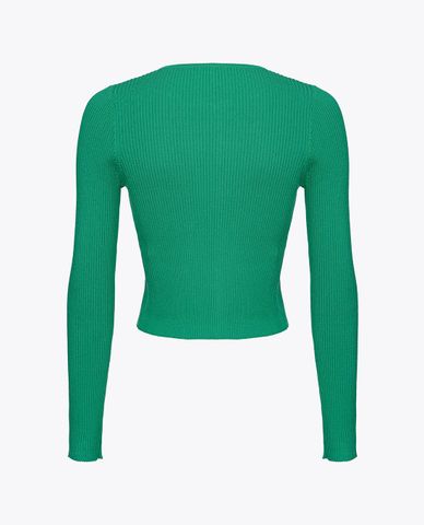  PINKO - Áo khoác cardigan nữ phom ngắn tay dài Cerio 