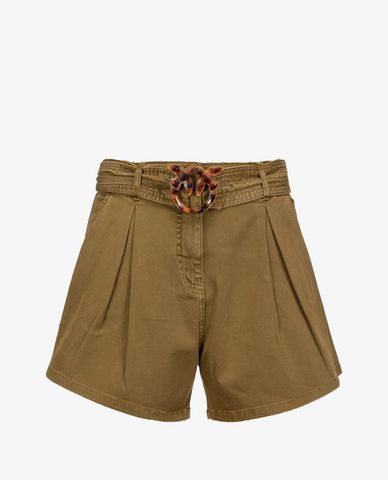  PINKO - Quần shorts nữ phối thắt lưng Gioiosa 