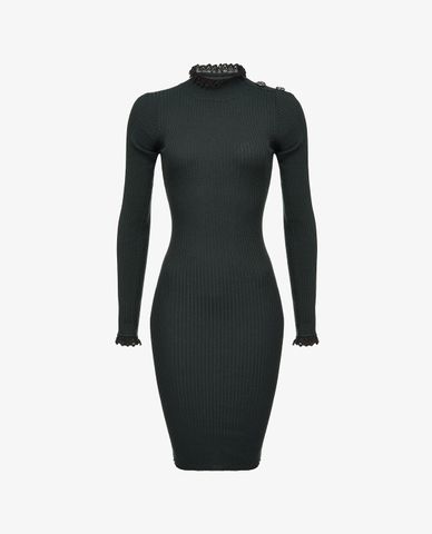  PINKO - Đầm body nữ tay dài cổ tròn Arzignano 