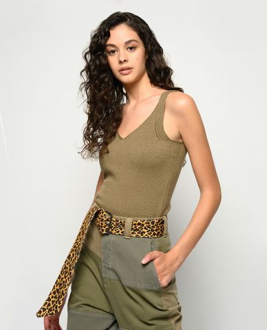  PINKO - Áo ba lỗ nữ cổ V thời trang 