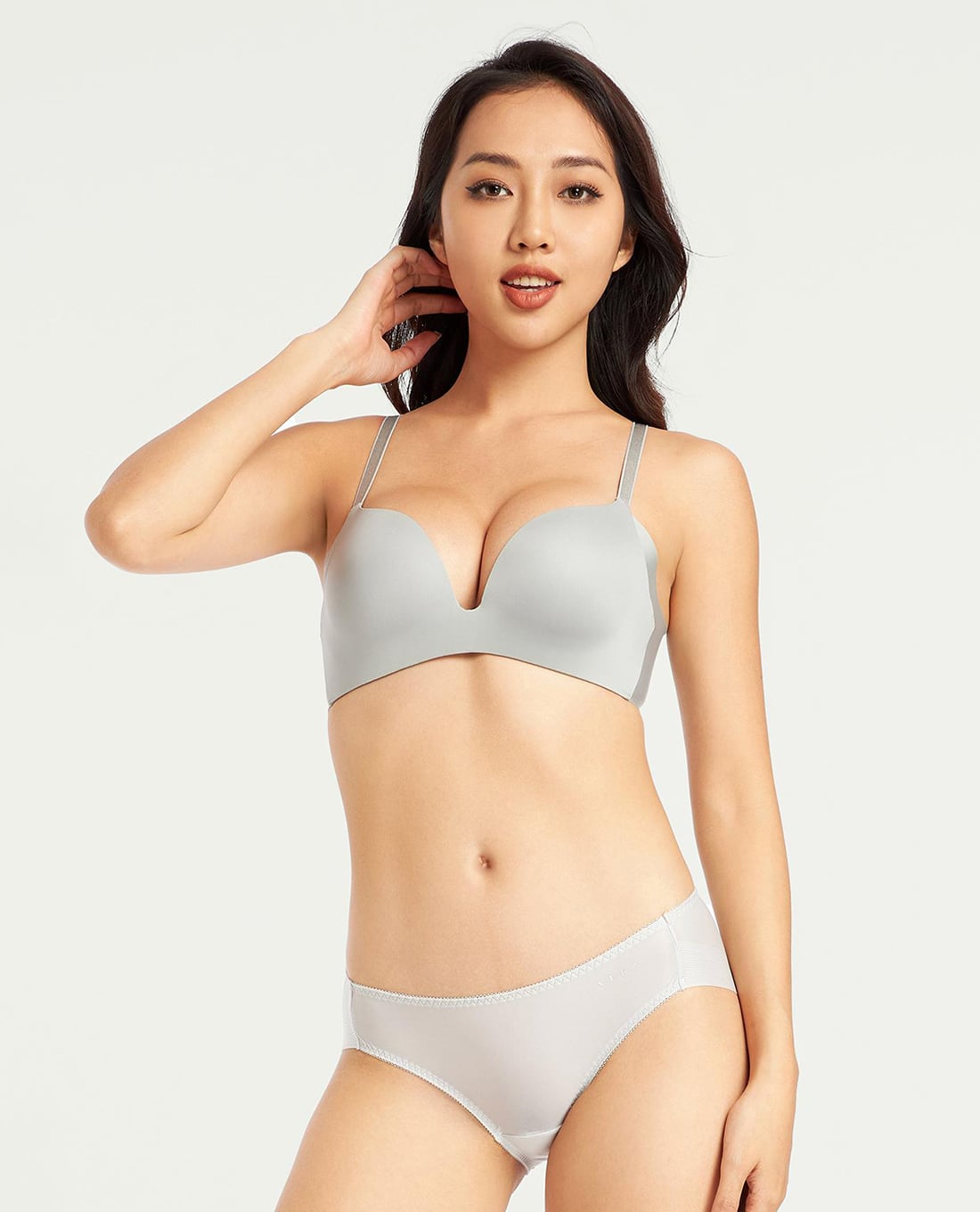 VERA - Quần lót bikini nữ nylon spandex trơn