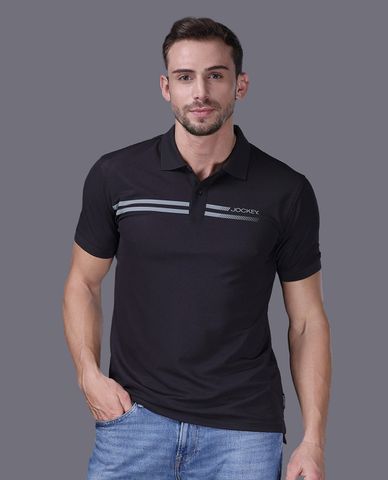  JOCKEY - Áo polo nam tay ngắn poly cafe 