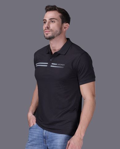  JOCKEY - Áo polo nam tay ngắn poly cafe 