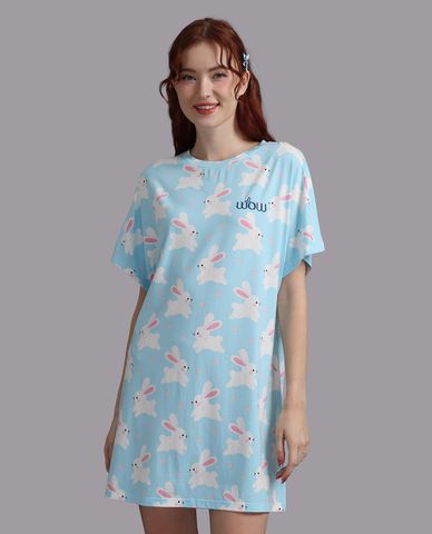  WOW BY NDLANNGOC - Đầm ngắn mặc nhà cotton bamboo in họa tiết 