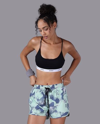  JOCKEY - Quần short tập luyện nữ phối logo 