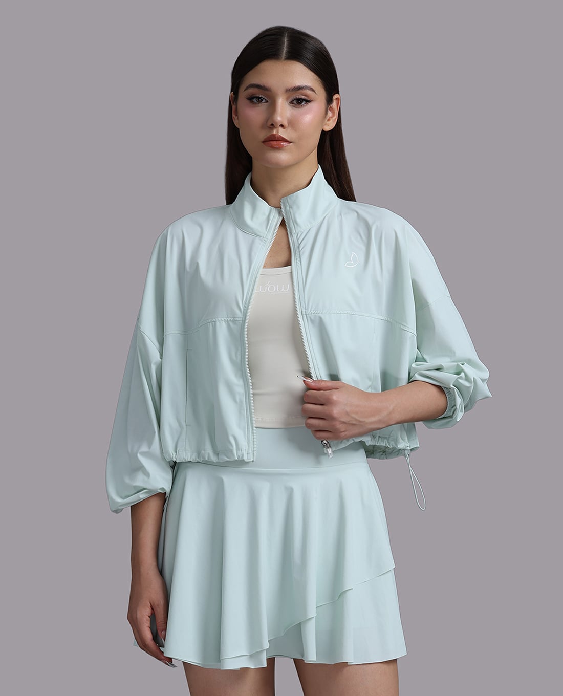 WOW BY NHA PHUONG - Chân váy mini nylon spandex trơn