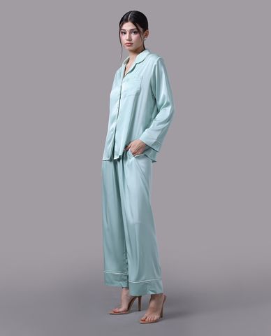  VERA - Bộ pijama nữ dài satin trơn 