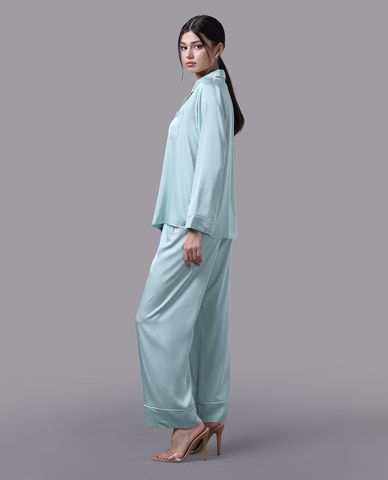  VERA - Bộ pijama nữ dài satin trơn 