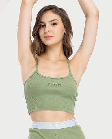  VERA BY CHIPU - Áo hai dây nữ cotton rib 