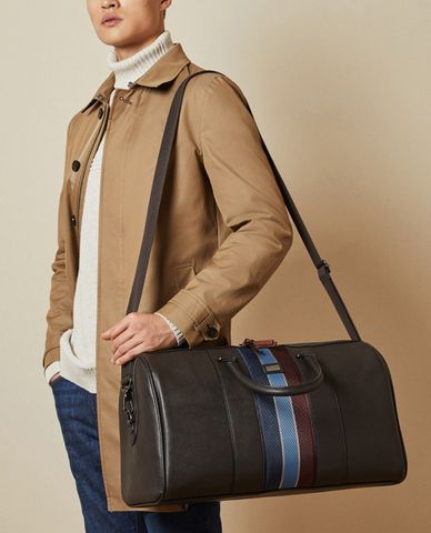  TED BAKER - Túi xách du lịch nam hình chữ nhật Edmonds Stripe Detail Holdall 