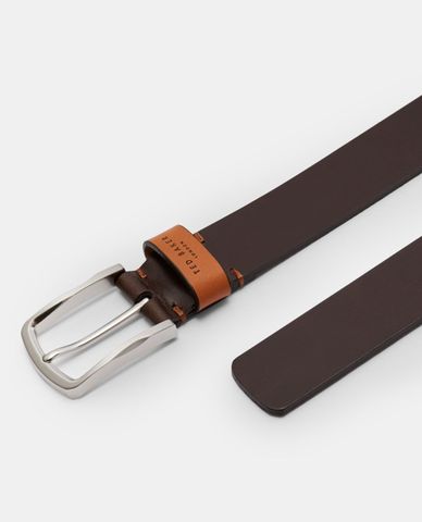  TED BAKER - Thắt lưng nam bằng da Chocolate Full Grain 