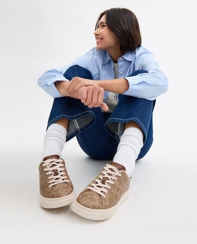  COACH - Giày sneakers nữ cổ thấp hiện đại High Line 