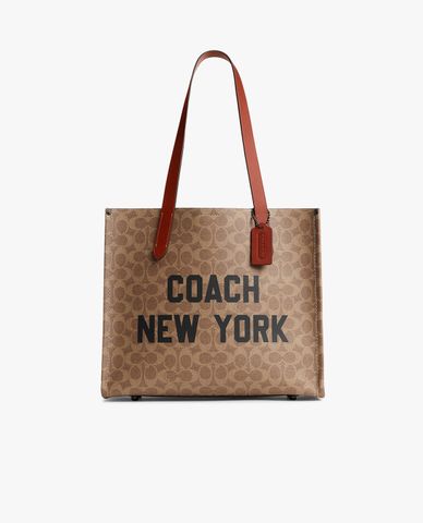  COACH - Túi tote nam phom chữ nhật Relay 34 In Signature Canvas 